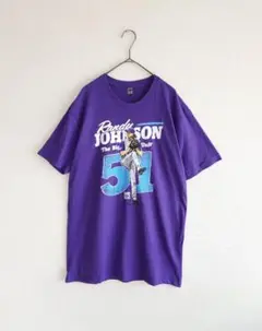 ランディ・ジョンソン Tシャツ MLB T-Shirt パープル　野球
