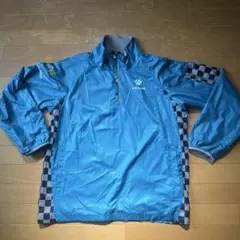 KELME 青 ハーフジップ ピステ ウィンドブレーカー