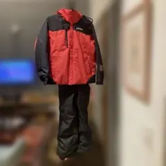 子ども用スキーウェア 赤/黒 上下セット　phenix