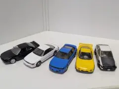 頭文字DTOYOTAAE86トレノ 含む3台 カプセルトイなどシルビア 2台