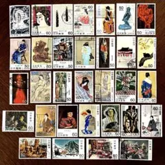 日本切手 美術 絵画 使用済 32枚