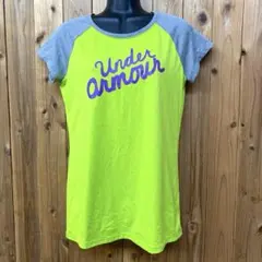 アンダーアーマー 半袖Tシャツ 表面プリント 蛍光 ジュニアサイズ 160YXL