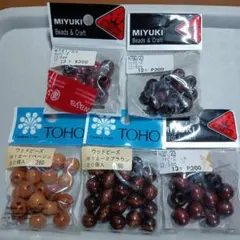 NO1ウッドビーズ5パック
