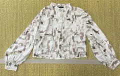 w closet 長袖 ブラウス シャツ　総柄　フリーサイズ