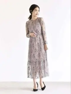 【美品】Kaene フラワープリント パーティードレス