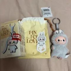ラブブ イニシャル C ポップマート ストラップ ぬいぐるみ