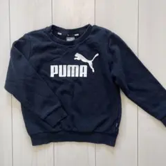PUMA 　黒スウェットトレーナー　120cm