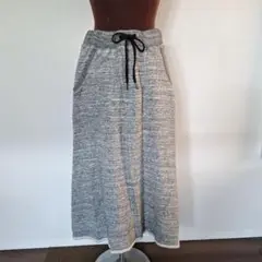 36・グレー スウェット ロングスカート