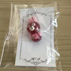 ハンドメイド　どうぶつゼリーブローチ　うさぎ　レトロ　スイーツ