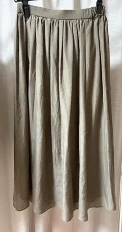 UNTITLED ベージュ フレアロングスカート サイズ1