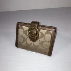 COACH コーチ　コンパクト　財布　シグネーチャ　キャンバス