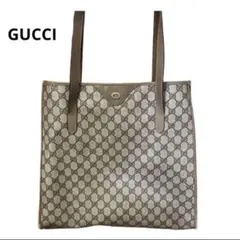 GUCCI トートバッグ ブラウン GGスプリーム ベージュ