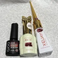 マグネットジェル ジェルネイル 暖色 オレンジ バーガンディ ワインレッド