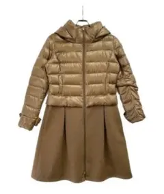 美品　メルヴェイユヴァント　切替ダウンコートカシミヤ100 M