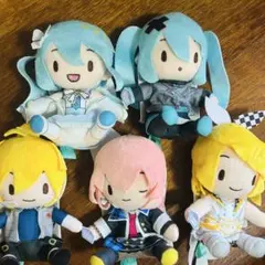 プロセカ　壊れたセカイと歌えないミク　ふわぷちミニぬいぐるみ　覚醒ミク バツミク