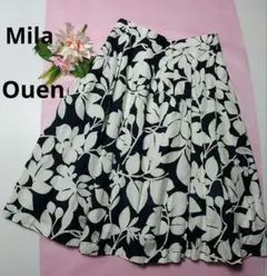 Mila Owen　フレアスカート 膝下スカート　花柄　洗える　サイズ0