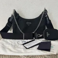極美品 PRADA プラダ 1BH204 2way ショルダーバッグ ポーチ付き
