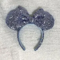 未使用に近い/ディズニー カチューシャ 水色 スパンコール