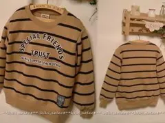 739◆新品【120cm】ベージュ★Blue Mart★トレーナー◆裏起毛