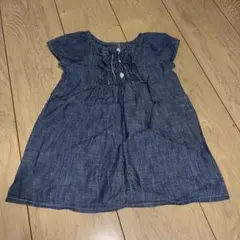 ノースリーブデニム風ワンピース