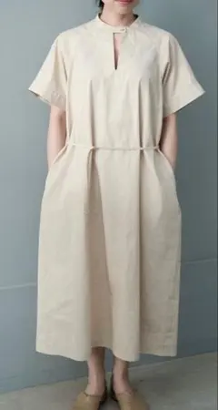 AURALEE オーラリー 21SS コットンナイロンワンピース ベージュ 0