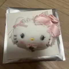 サンリオ ホワイトフリルデザイン シークレットヘアクリップ チャーミーキティ