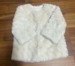 ホワイトファーコート　アウター　サイズ80 conoco