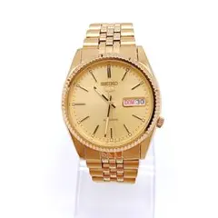 時*人様 SEIKO 5 ゴールド 自動巻き 7S26-0500 デイデイト 珍 SEIKO セイコー5 7S26-0500 ゴールド 裏スケ デイデイト - メルカリ