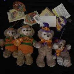 ダッフィー　シェリーメイ　ハロウィン　ぬいぐるみバッチ