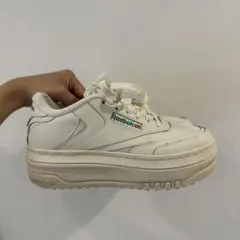 リーボック 厚底スニーカー Club C Extra 23㌢ ホワイト