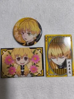 鬼滅の刃 我妻善逸 缶バッチ スクエア缶バッチ