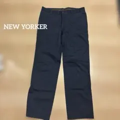 NEWYORKER ネイビー パンツ 無地 チノパン