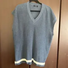 BACK NUMBER ブルーVネックベスト X-LARGE