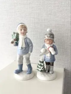 【美品】ロイヤルコペンハーゲン イヤーフィギュリンペア2004年 男の子 女の子