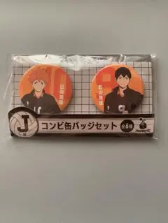 ハイキュー ハッピーくじ コンビ缶バッジセット 烏野 日向翔陽・影山飛雄