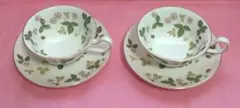 Wedgwood ワイルド・ストロベリー ティーカップ&ソーサー ピオニー2客