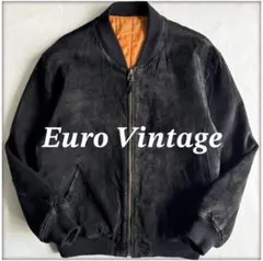80s~90s italy製 suede leather blouson