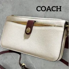 【現行】美品　コーチ ノア ポップアップメッセンジャー カラーブブロック 白