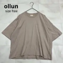 ollun オルン ollun ロゴ オーバー Tシャツ 半袖 free