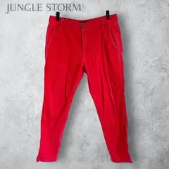 【JUNGLE STORM ジャングルストーム】　テーパードパンツ　レッド　赤
