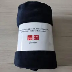 UNIQLO フリースブランケット　ネイビー