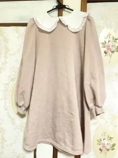 Ank Rouge プリントリボンカットワンピース　ピンク　量産