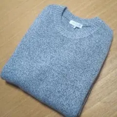 UNITED ARROWS クルーネック ニット ライトグレー Lsize