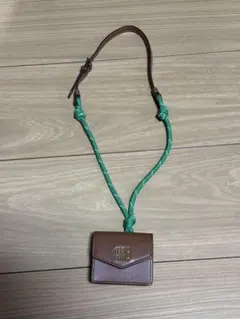 正規品 miumiu ミニバッグ ケース レザー ブラウンチャーム アクセサリー