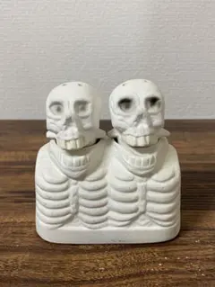 40s'50s'ビンテージスカル　ソルトアンドペッパー古着バイカーロカビリー