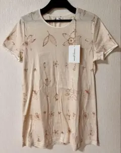 ●新品タグ付き●ツモリチサト　スリープ　半袖シャツ　M ベージュ　花柄　日本製