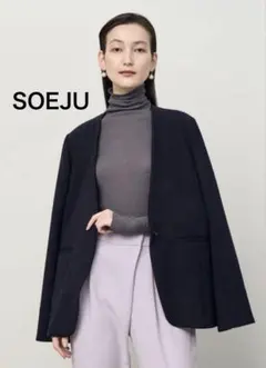 2026年最新】SOÉJU カラー：ネイビー系 レディース ノーカラー