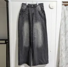 MENES ワイド　デニム　ブラック