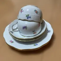 ヘレンド 定価77000円 ティーカップ＆ソーサー、デザートプレート ペア