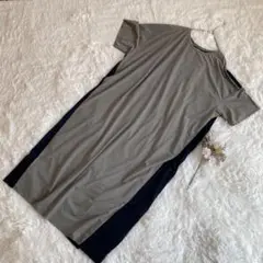 PISANOピサーノワンピース(L)美品！普段使い♪ サラサラ！カーキ&紺色半袖